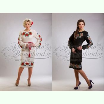 Маки, ромашки, незабудки ПЛ102. Заготовка до жіночої сукні