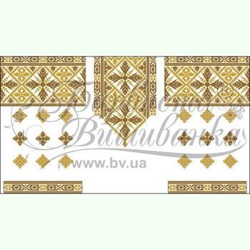 Атласна біла дитяча вишиванка БД-039Б