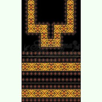 Атласна чорна жіноча вишиванка БЖ-063Ч
