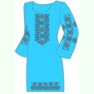Голубое платье ПлПс-004Бл-др