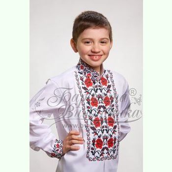 СД021шБ. Шовкова біла дитяча вишиванка