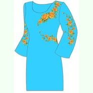 Голубое платье ПлПс-012Бл