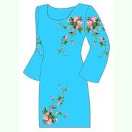 Голубое платье ПлПс-007-1Бл