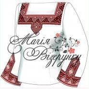 Традиційна Н-185. Заготовка до білої жіночої вишиванки