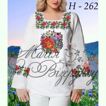 Квіткова Н-262. Заготовка до жіночої вишиванки