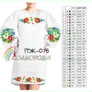 ПЖ-075. Заготовка до жіночої сукні з рукавами