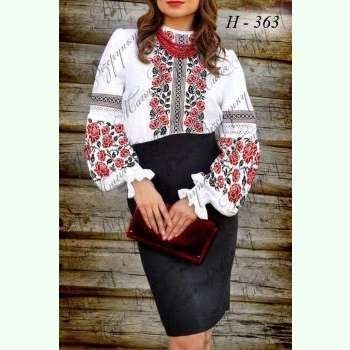 Н-363. Заготовка до білої жіночої вишиванки