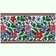 Борщівська квіткова КЛ160. Пошитий клатч для вишивання