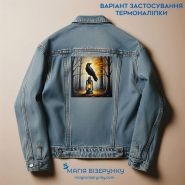 Ворон на ліхтарі ТН-1081. Термоналіпка для вишивки