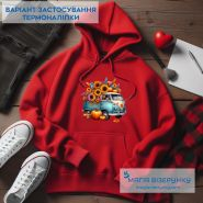 Авто в квітах ТН-1091. Термоналіпка для вишивки