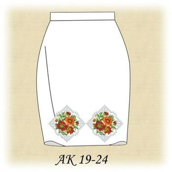 Квіткова Фантазія АК 19-24. Заготовка жіночої спідниці