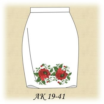 Розкіш Маків АК 19-41. Заготовка жіночої спідниці