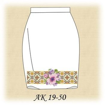 Заготовка к юбке Розовые Анемоны АК 19-50