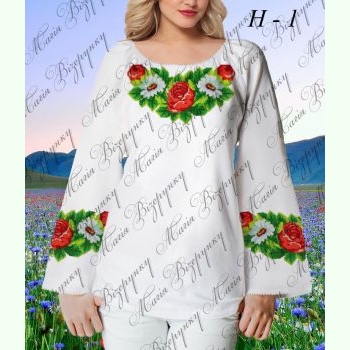 Троянди з ромашками Н-001. Заготовка до жіночої вишиванки