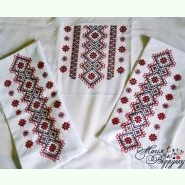 Червоно-чорна Н-020. Заготовка до жіночої вишиванки