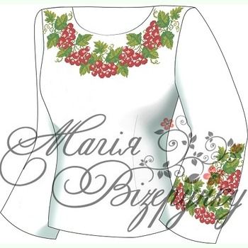 З калиною Н-024. Заготовка до жіночої вишиванки