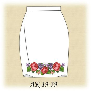 Заготовка к юбке Розы с фиалками АК 19-39 Д