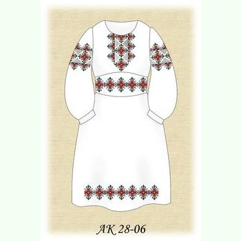 Ажурненька АК 28-06 Д. Заготовка білої домотканої дитячої сукні