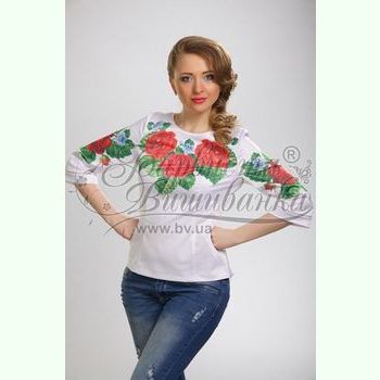 Атласна біла жіноча вишиванка БЖ-011Б
