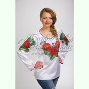 Атласна біла жіноча вишиванка БЖ-011Б