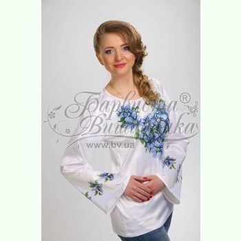Атласна біла жіноча вишиванка БЖ-018Б
