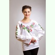 Троянди і фіалки для вишивки бісером БЖ022. Заготовка до жіночої вишиванки