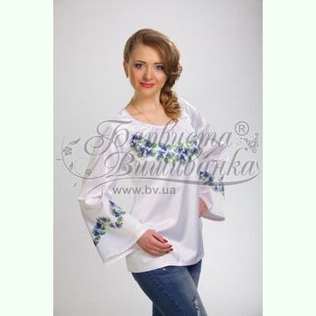 Атласна біла жіноча вишиванка БЖ-025Б