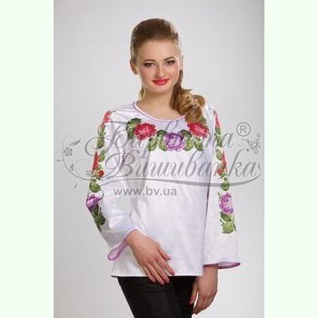 Атласна біла жіноча вишиванка БЖ-027Б