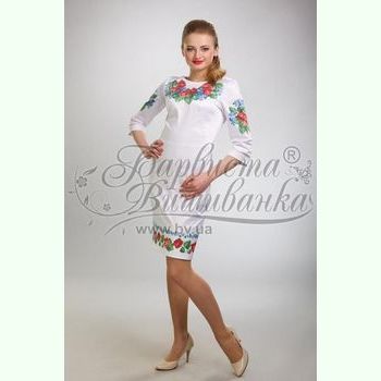 Атласна біла жіноча сукня ПЛ-004Б