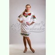 ПЛ007кБ. Атласна біла жіноча сукня