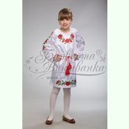 Атласна біла дитяча сукня ПД-004Б Маки