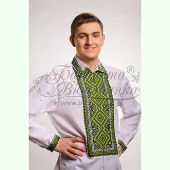 Домоткана біла чоловіча вишиванка СЧд-016Б